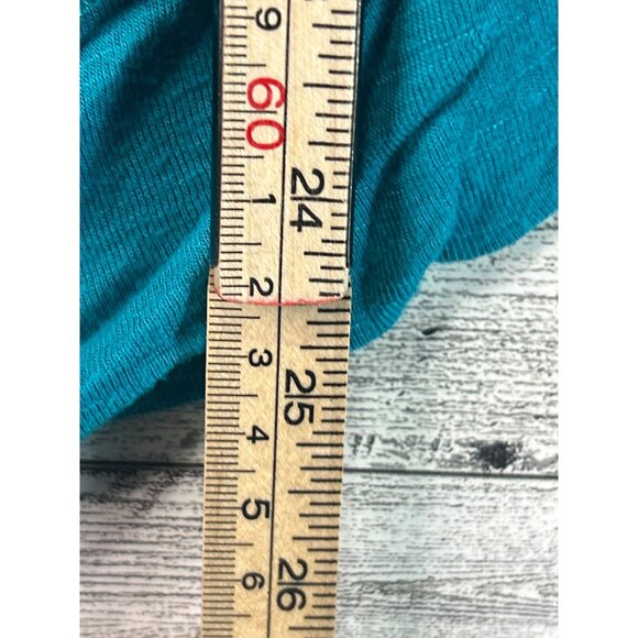 Robins Nest Maternity‎ Top Women's Large Teal High-Low Top Crochet Neckline - Picture 7 of 7